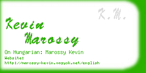 kevin marossy business card